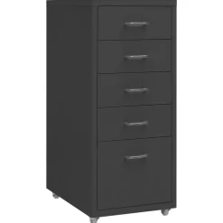 vidaXL mobilt arkivskab 28x41x69 cm metal antracitgrå