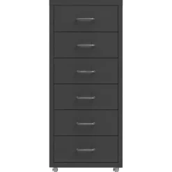 vidaXL mobilt arkivskab 28x41x69 cm metal antracitgrå