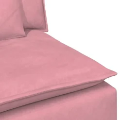 vidaXL modulopbygget sofaarmlænsendemodul med hynder 100 cm lyserød