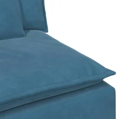 vidaXL modulopbygget sofaarmlænsendemodul med hynder 100 cm blå