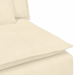 vidaXL modulopbygget sofaarmlænsendemodul med hynder 100cm cremefarvet