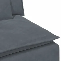 vidaXL modulopbygget sofaarmlænsendemodul med hynder 100 cm mørkegrå