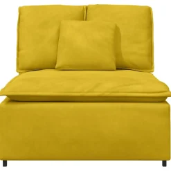 vidaXL modulopbygget sofacentermodul med hynder 100 cm gul