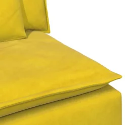 vidaXL modulopbygget sofacentermodul med hynder 100 cm gul