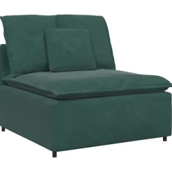vidaXL modulopbygget sofacentermodul med hynder 100 cm mørkegrøn