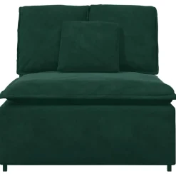vidaXL modulopbygget sofacentermodul med hynder 100 cm mørkegrøn