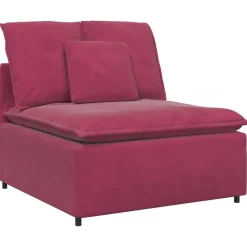 vidaXL modulopbygget sofacentermodul med hynder 100 cm vinrød