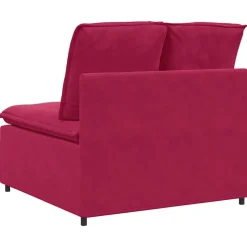 vidaXL modulopbygget sofacentermodul med hynder 100 cm vinrød