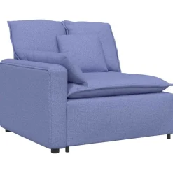 vidaXL modulopbygget sofaarmlænsendemodul med hynder 100 cm jeansblå