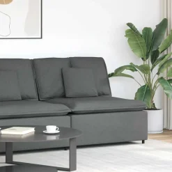vidaXL modulopbygget sofacentermodul med hynder 100 cm mørkegrå