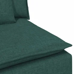 vidaXL modulopbygget sofaarmlænsendemodul med hynder 100 cm mørkegrøn