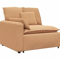 vidaXL modulopbygget sofaarmlænsendemodul med hynder 100 cm beige