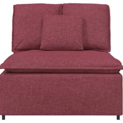 vidaXL modulopbygget sofacentermodul med hynder 100 cm vinrød