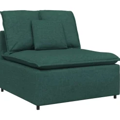 vidaXL modulopbygget sofacentermodul med hynder 100 cm mørkegrøn