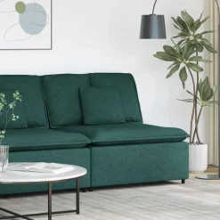 vidaXL modulopbygget sofacentermodul med hynder 100 cm mørkegrøn