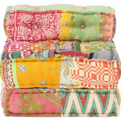 vidaXL modulpuf stof patchwork