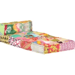 vidaXL modulpuf stof patchwork