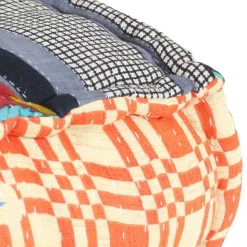 vidaXL modulpuf stof patchwork