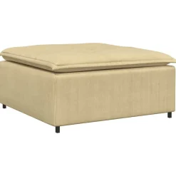 vidaXL modulær sofa fodskammel modul 100x100x48 cm grågrøn