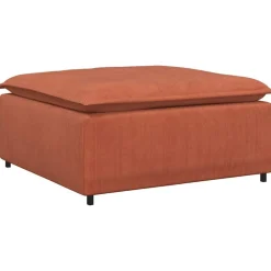 vidaXL modulær sofa fodskammel modul 100x100x48 cm rød orange