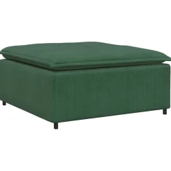 vidaXL modulær sofa fodskammel modul 100x100x48 cm mørkegrøn