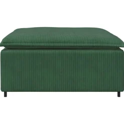 vidaXL modulær sofa fodskammel modul 100x100x48 cm mørkegrøn