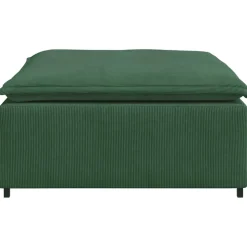 vidaXL modulær sofa fodskammel modul 100x100x48 cm mørkegrøn