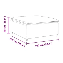 vidaXL modulær sofa fodskammel modul 100x100x48 cm mørkegrøn