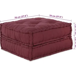 vidaXL modulær sofaenhed stof 70x70x36 brunrød