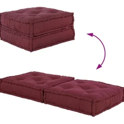 vidaXL modulær sofaenhed stof 70x70x36 brunrød
