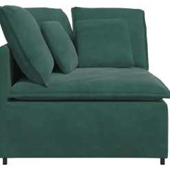 vidaXL modulsofa hjørnemodul med hynder 100 cm mørkegrøn
