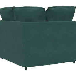 vidaXL modulsofa hjørnemodul med hynder 100 cm mørkegrøn