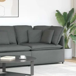 vidaXL modulsofa hjørnemodul med hynder 100 cm mørkegrå