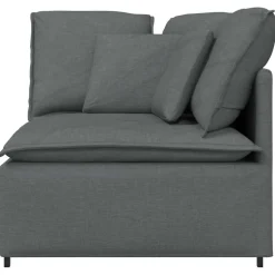 vidaXL modulsofa hjørnemodul med hynder 100 cm mørkegrå