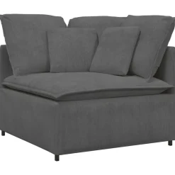 vidaXL modulsofa hjørnemodul med hynder 100 cm mørkegrå