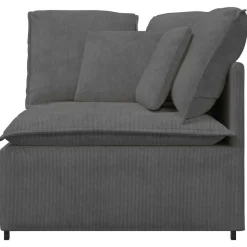 vidaXL modulsofa hjørnemodul med hynder 100 cm mørkegrå