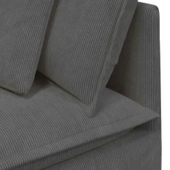 vidaXL modulsofa hjørnemodul med hynder 100 cm mørkegrå
