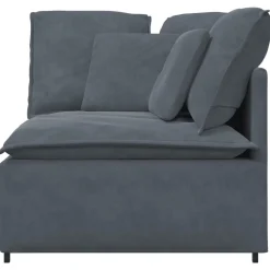 vidaXL modulsofa hjørnemodul med hynder 100 cm mørkegrå