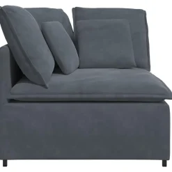 vidaXL modulsofa hjørnemodul med hynder 100 cm mørkegrå