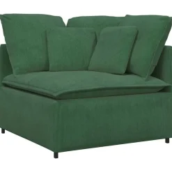 vidaXL modulsofa hjørnemodul med hynder 100 cm mørkegrøn