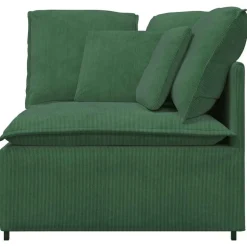 vidaXL modulsofa hjørnemodul med hynder 100 cm mørkegrøn