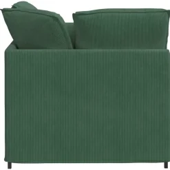 vidaXL modulsofa med fodskammel og hynder fløjlsstof mørkegrøn