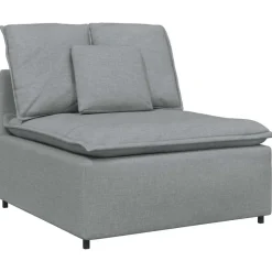 vidaXL modulsofa med hynder lysegrå