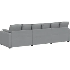 vidaXL modulsofa med hynder lysegrå