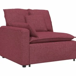 vidaXL modulsofa med hynder vinrød