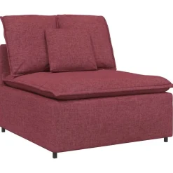 vidaXL modulsofa med hynder vinrød