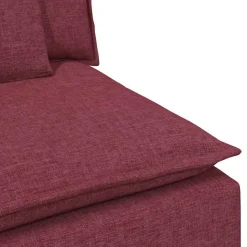 vidaXL modulsofa med hynder vinrød
