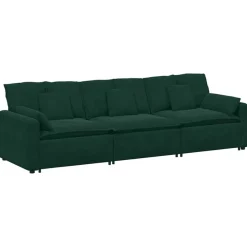 vidaXL modulsofa med hynder mørkegrøn