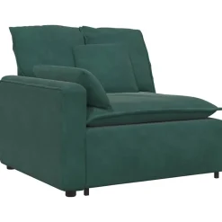 vidaXL modulsofa med hynder mørkegrøn