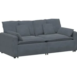 vidaXL modulsofa med hynder mørkegrå